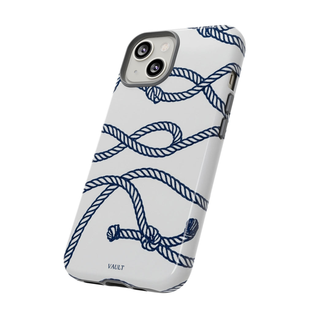 Nautical Rope Tough Case — Protective Phone Cover with Navy Knot Design