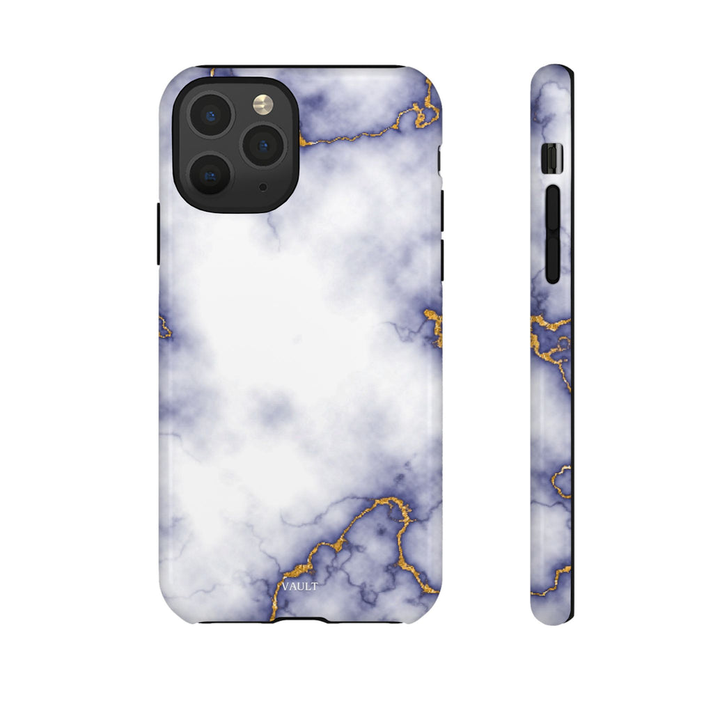 Purple Marble Tough Phone Case with Gold Veins