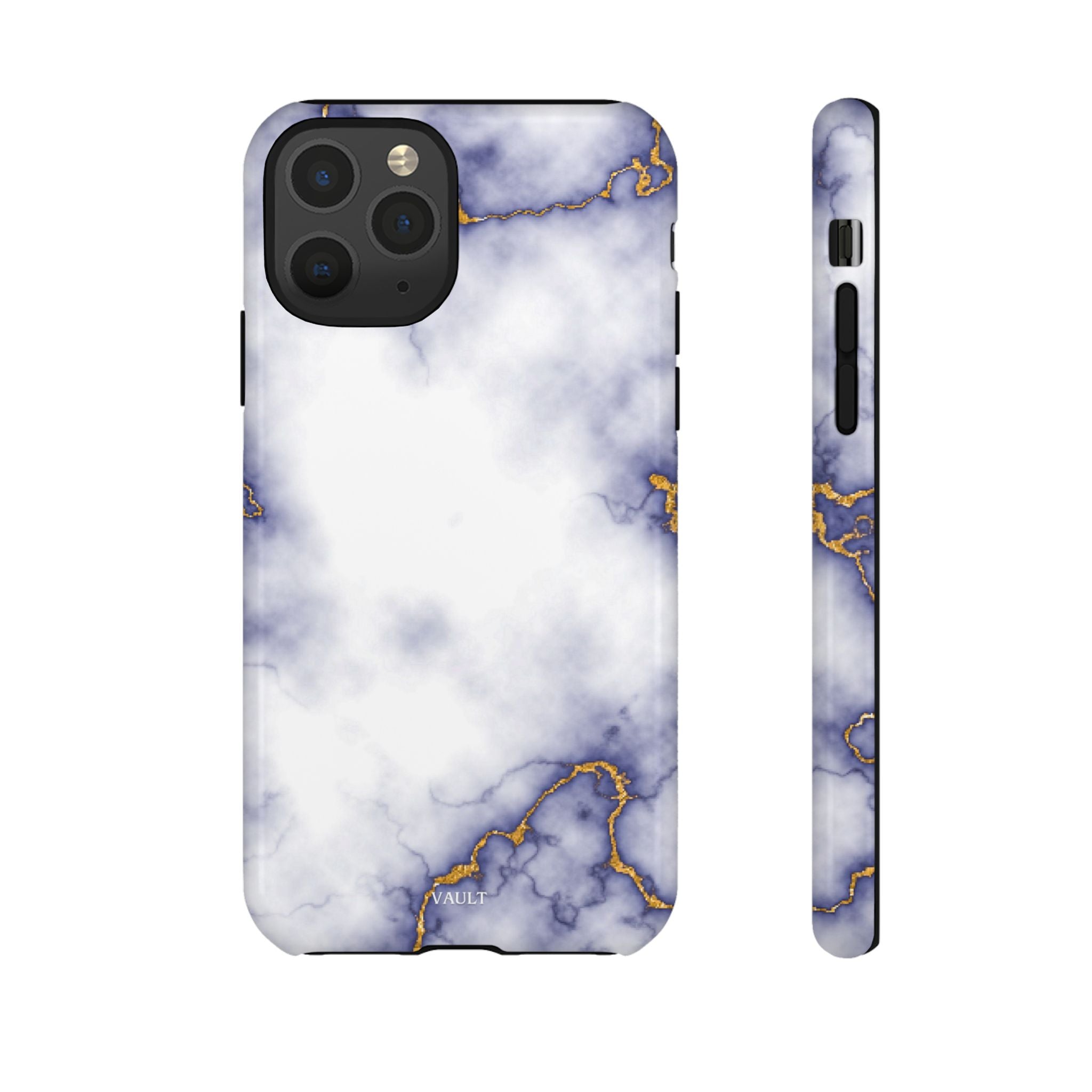 Purple Marble Tough Phone Case with Gold Veins