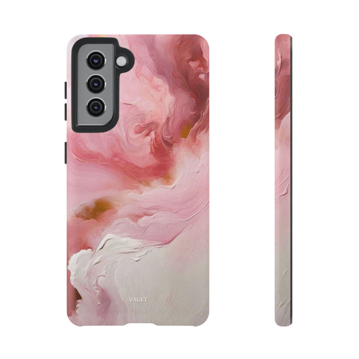 Pink Marble Tough Phone Case — Protective Artistic Phone Cover