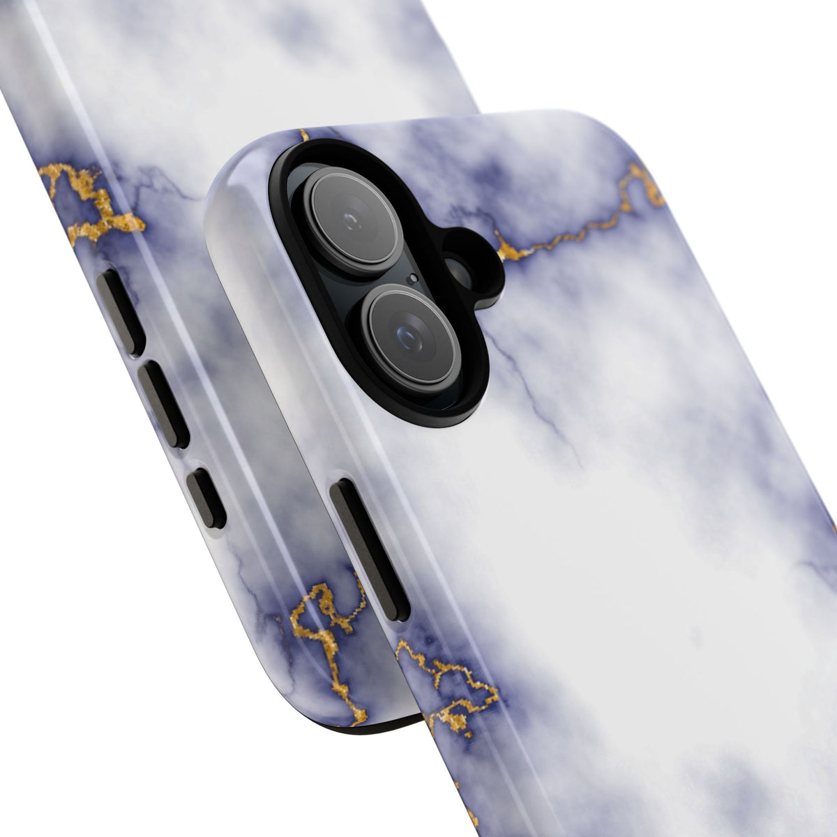 Purple Marble Tough Phone Case with Gold Veins
