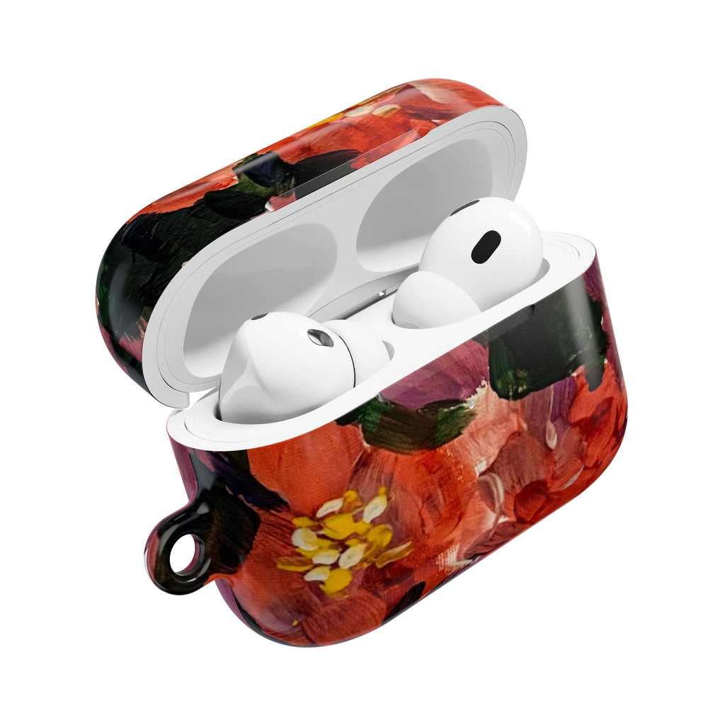 Floral Red Bloom AirPod Case