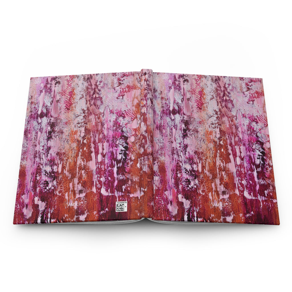 Abstract Pink Watercolor Hardcover Journal — Floral Blush Notebook for Notes & Gifts