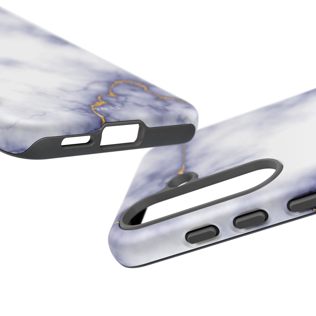 Purple Marble Tough Phone Case with Gold Veins