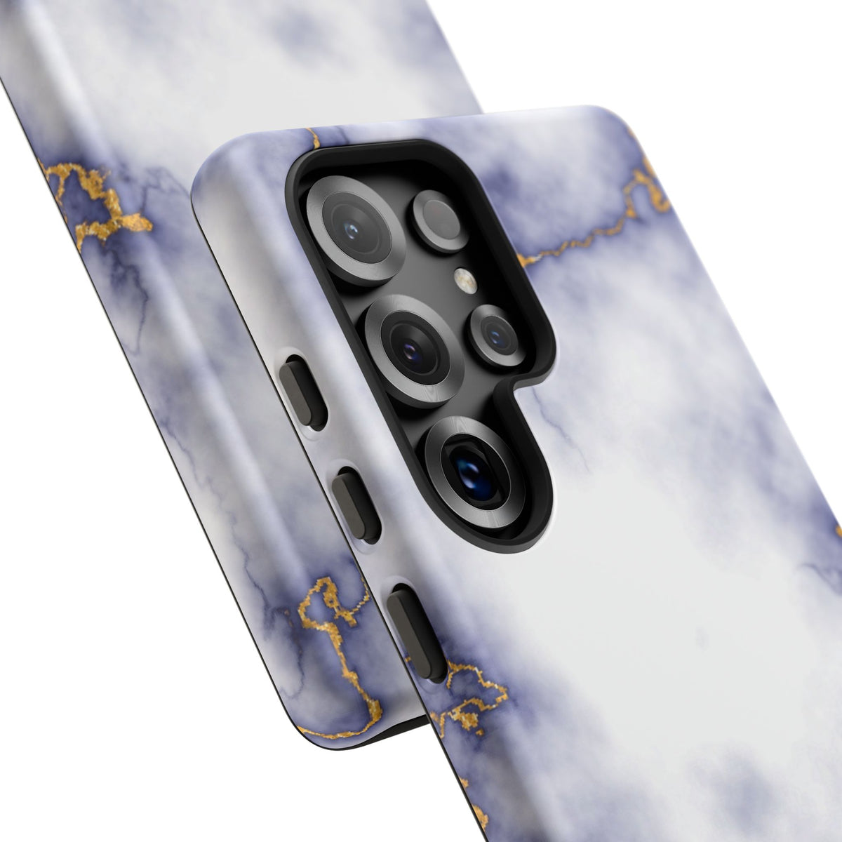 Purple Marble Tough Phone Case with Gold Veins