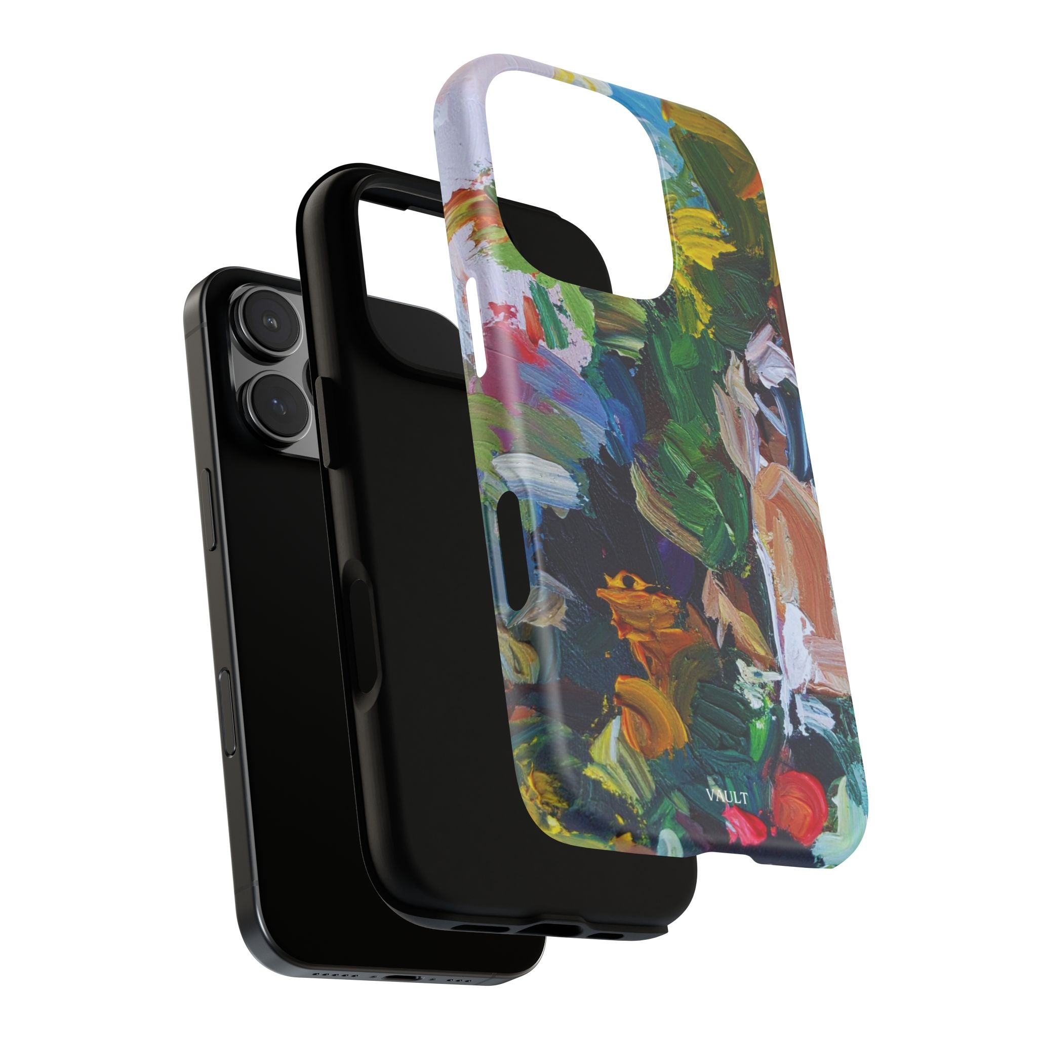 Abstract Paint Brushstroke Phone Case — Colorful Artistic Tough Case