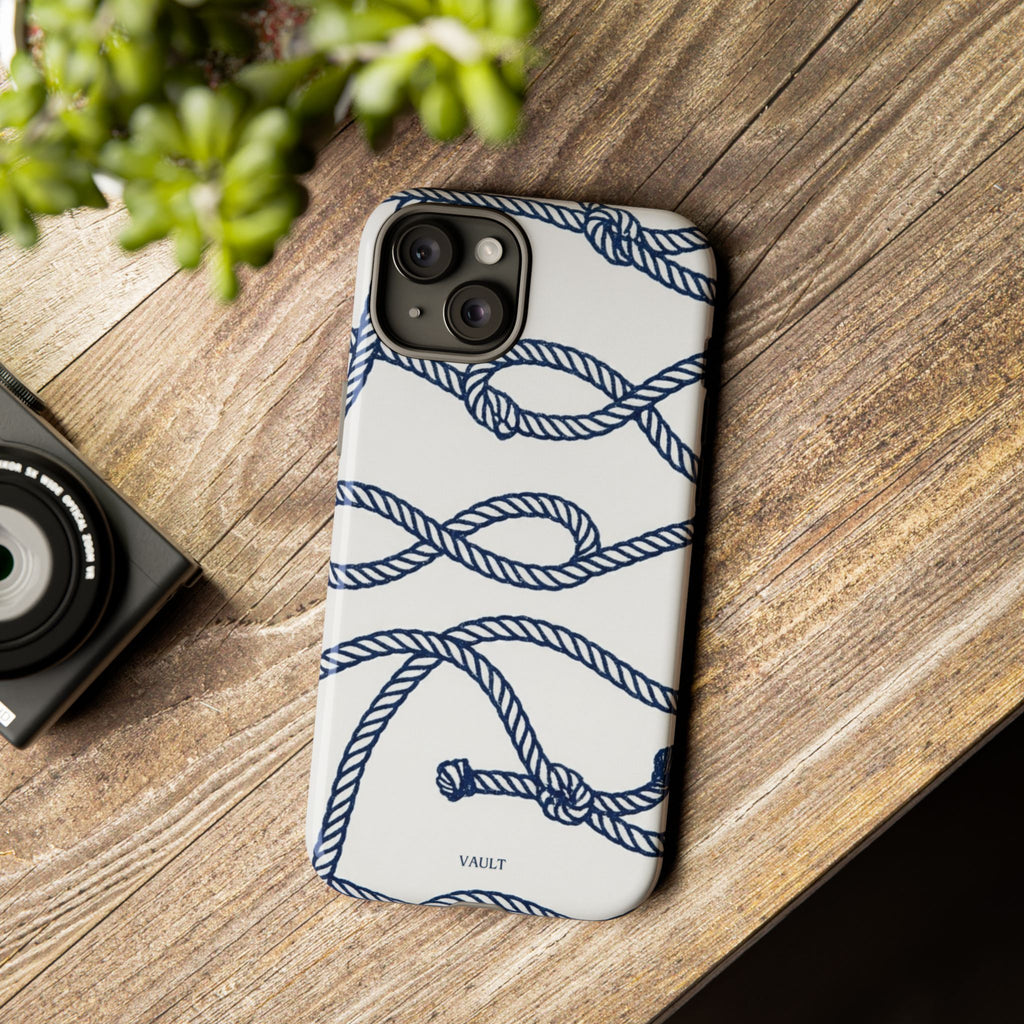 Nautical Rope Tough Case — Protective Phone Cover with Navy Knot Design