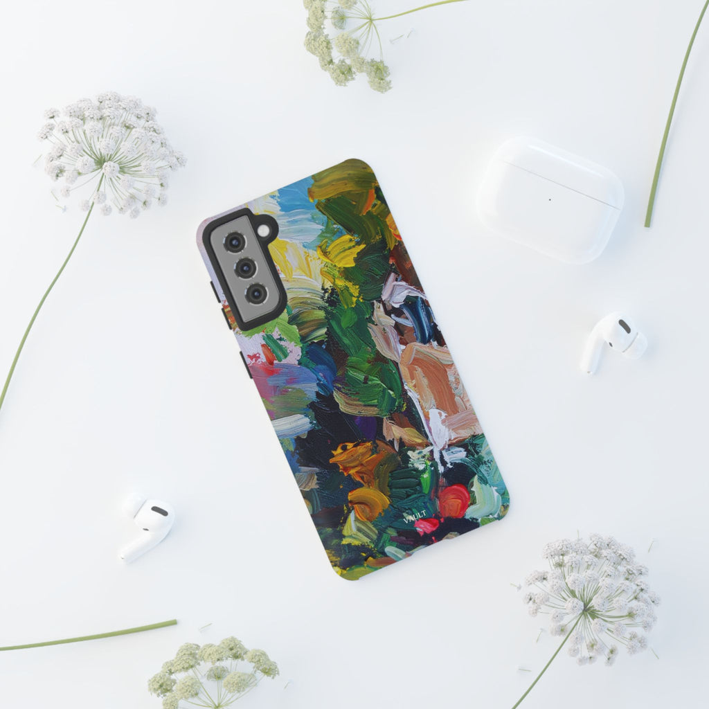 Abstract Paint Brushstroke Phone Case — Colorful Artistic Tough Case