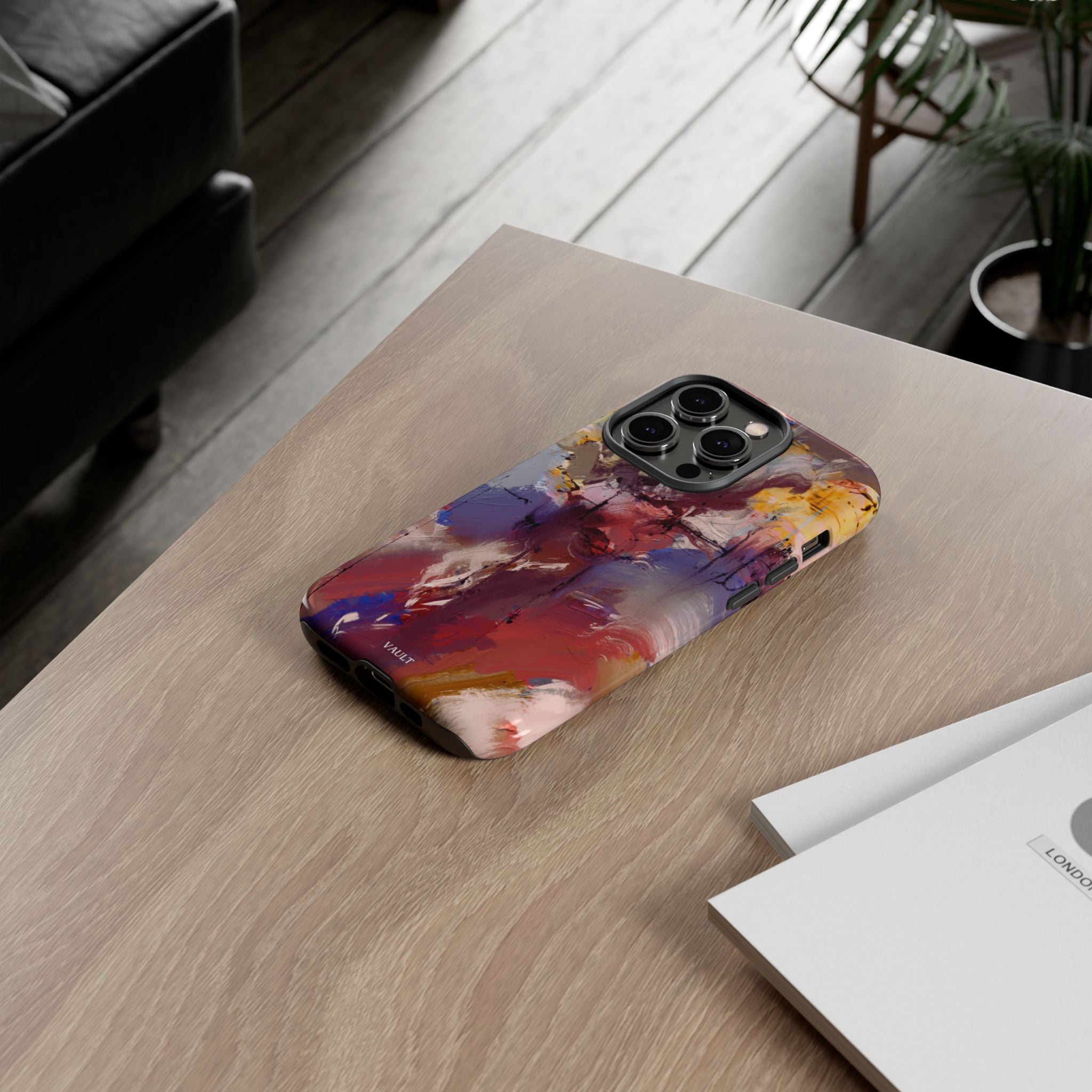Abstract Brushstroke Tough Phone Case — Colorful Protective iPhone Cover