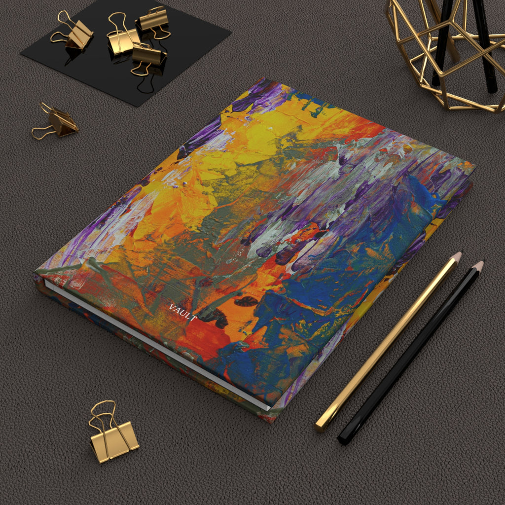 Hardcover Journal — Abstract Color Splash Matte Notebook for Artists & Writers