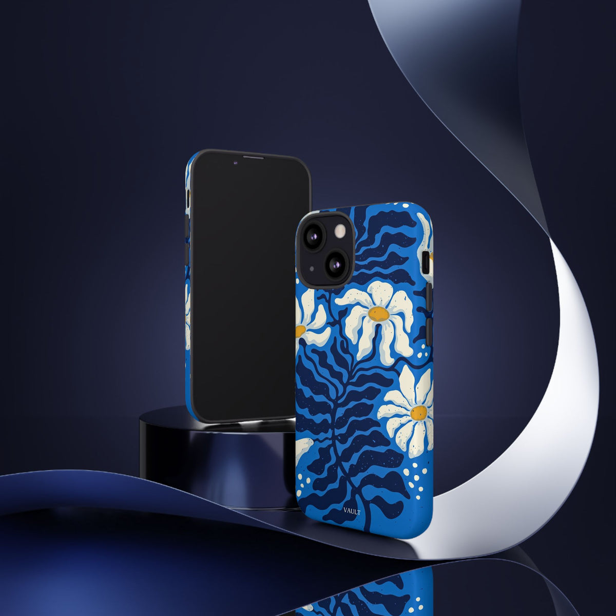 Blue Daisy Tough Phone Case — Floral Protective Phone Cover