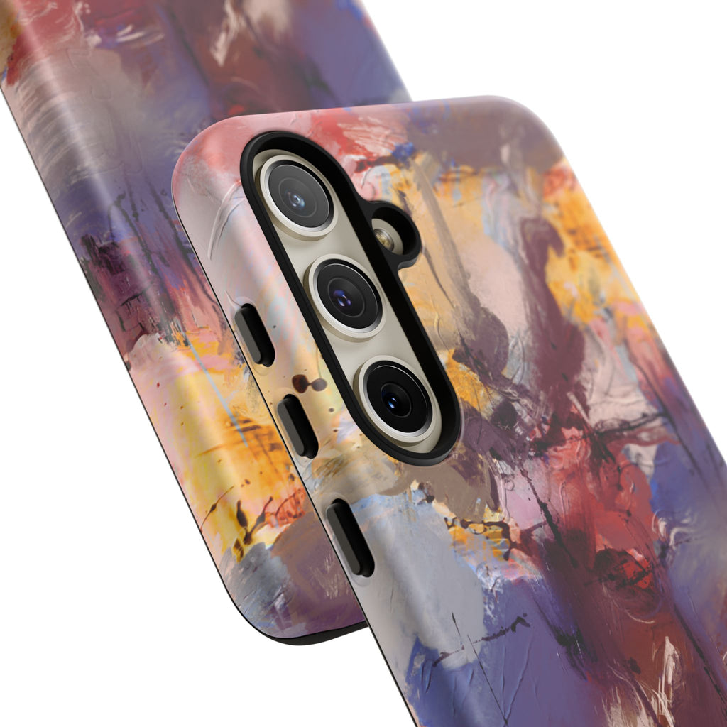 Abstract Brushstroke Tough Phone Case — Colorful Protective iPhone Cover