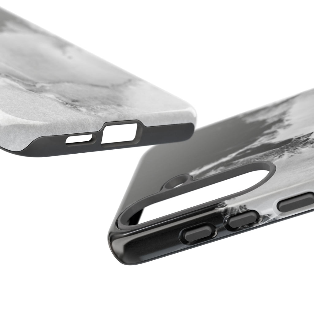 Marble Ink Tough Case — Black & White Abstract Phone Cover