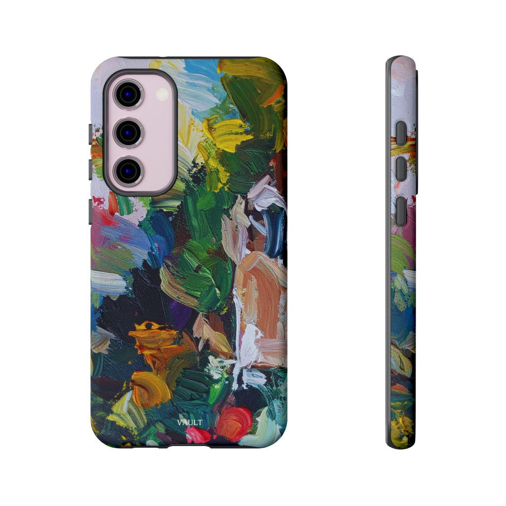 Abstract Paint Brushstroke Phone Case — Colorful Artistic Tough Case