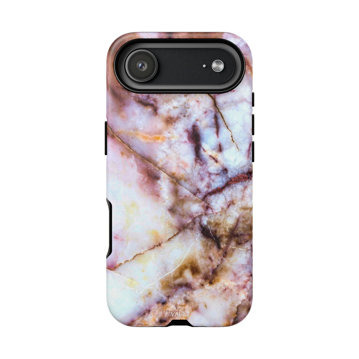Marble Vein Tough Phone Case — Pink Quartz Protective Cover