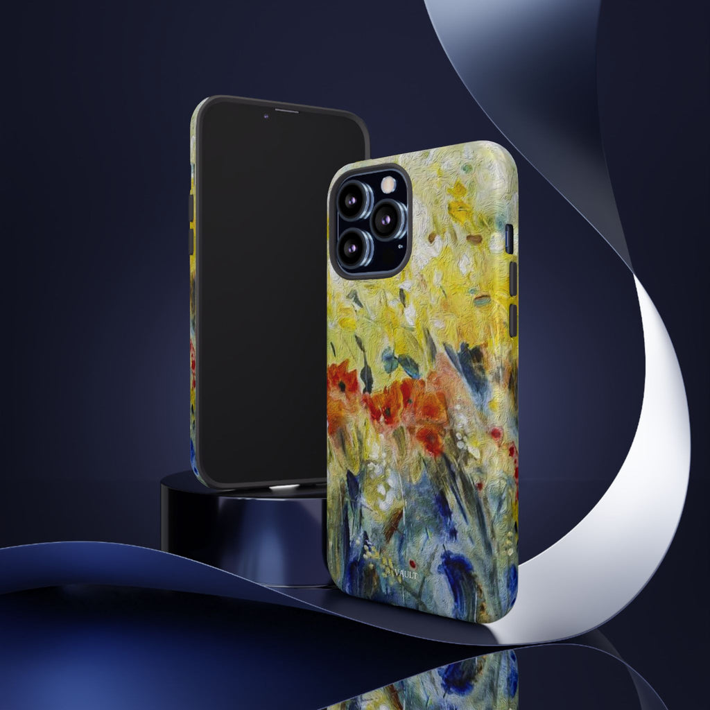 Floral Watercolor Phone Case — Yellow Garden Tough Cases