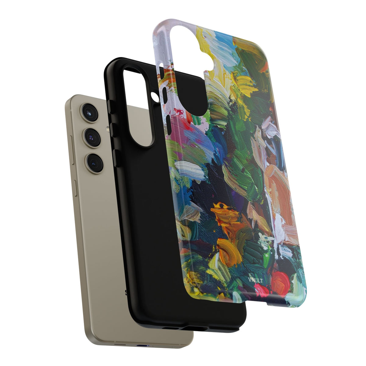 Abstract Paint Brushstroke Phone Case — Colorful Artistic Tough Case