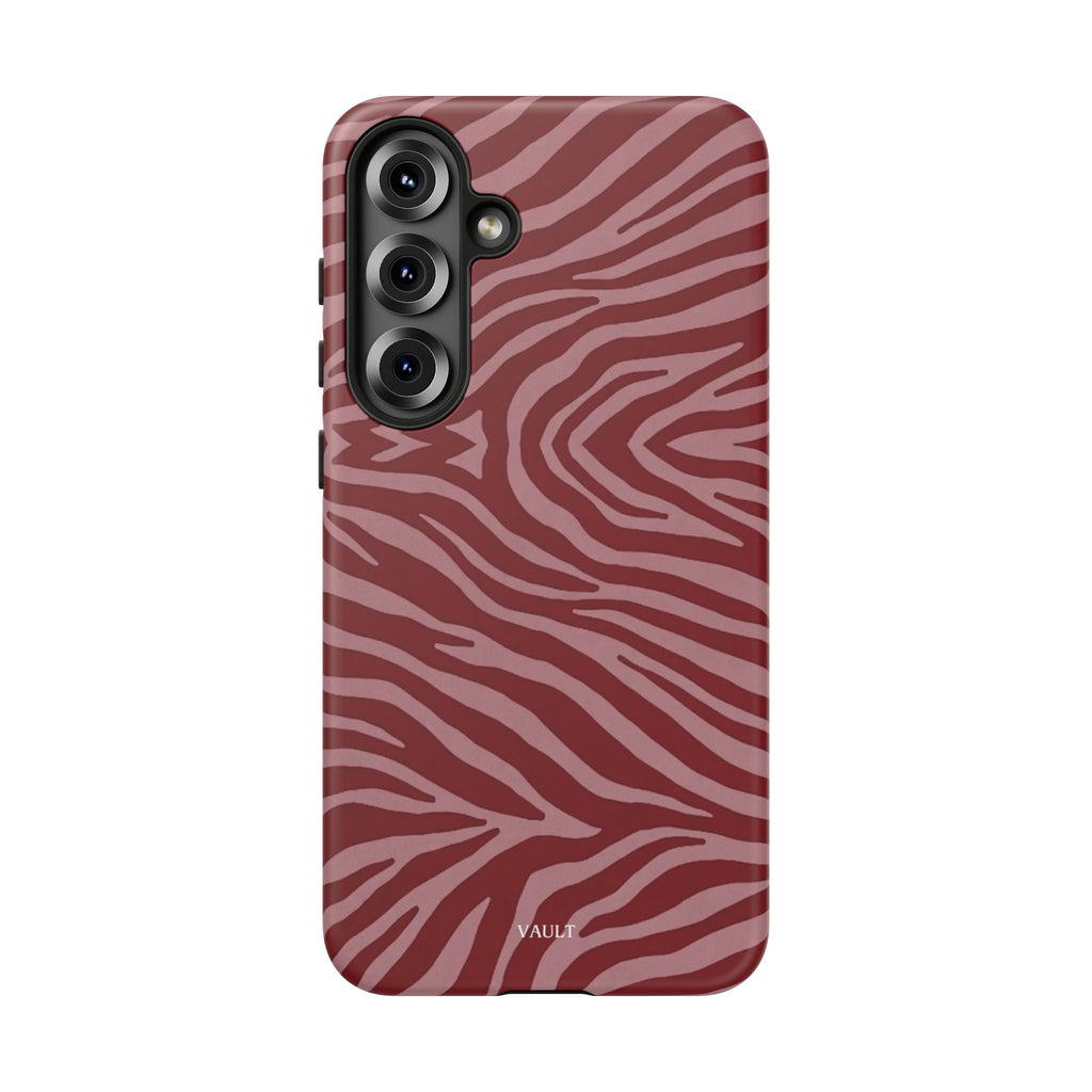 Red Zebra Print Tough Phone Case