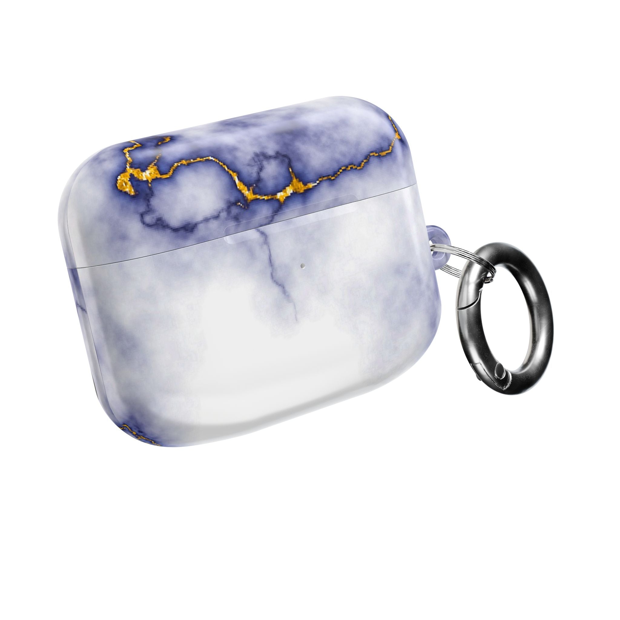 Marble Purple AirPod Case with Gold Veining — Elegant Protective Cover