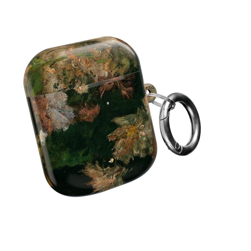 AirPods Case — Dark Green Brown Marble Protective Cover
