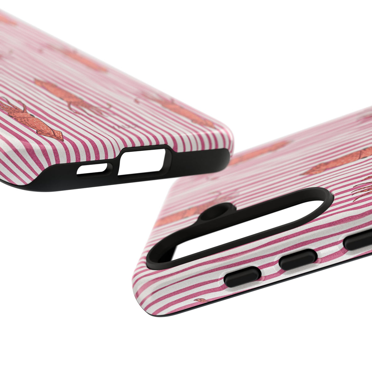 Squid Stripe Phone Case — Pink Nautical Sea Creature Pattern