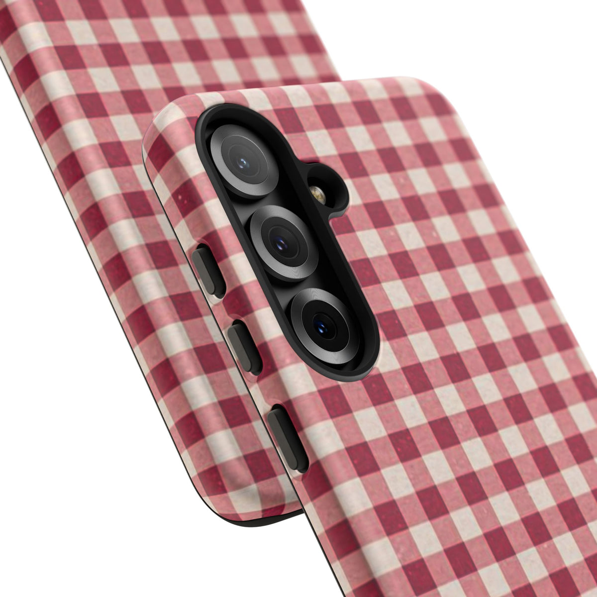 Gingham Phone Case — Red Plaid Tough Case