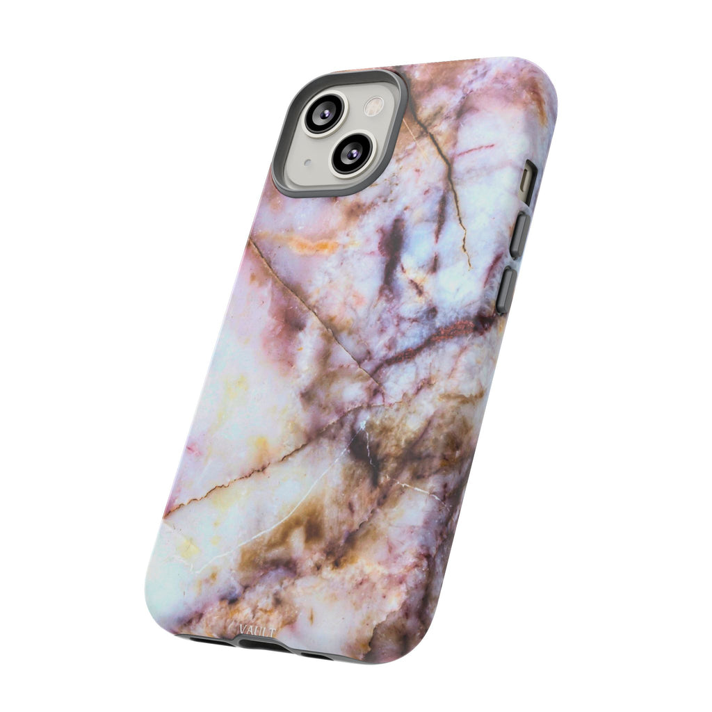 Marble Vein Tough Phone Case — Pink Quartz Protective Cover