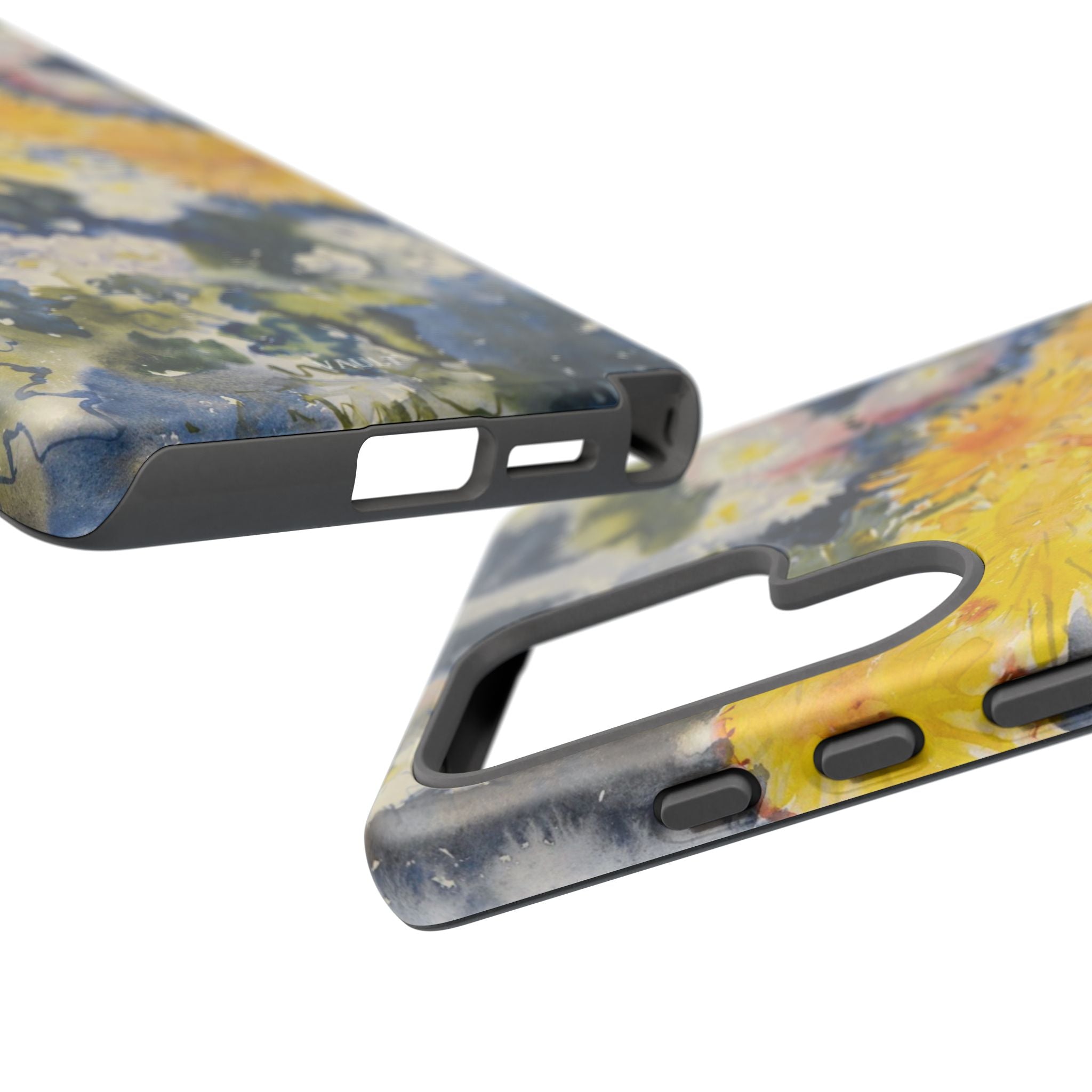 Floral Watercolor Phone Case – Yellow Chrysanthemums Design