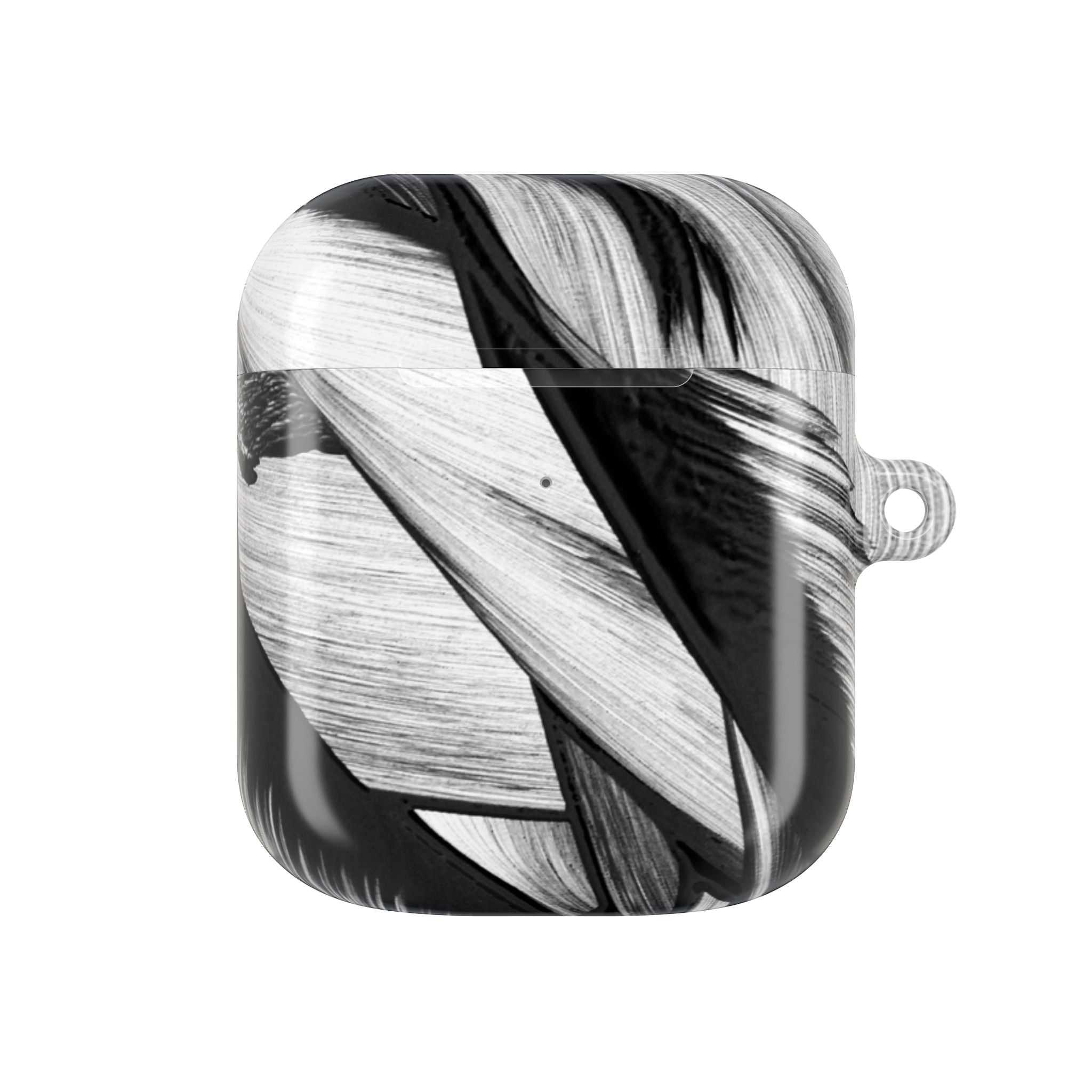 AirPod Case — Monochrome Tropical Leaf Protective Cover