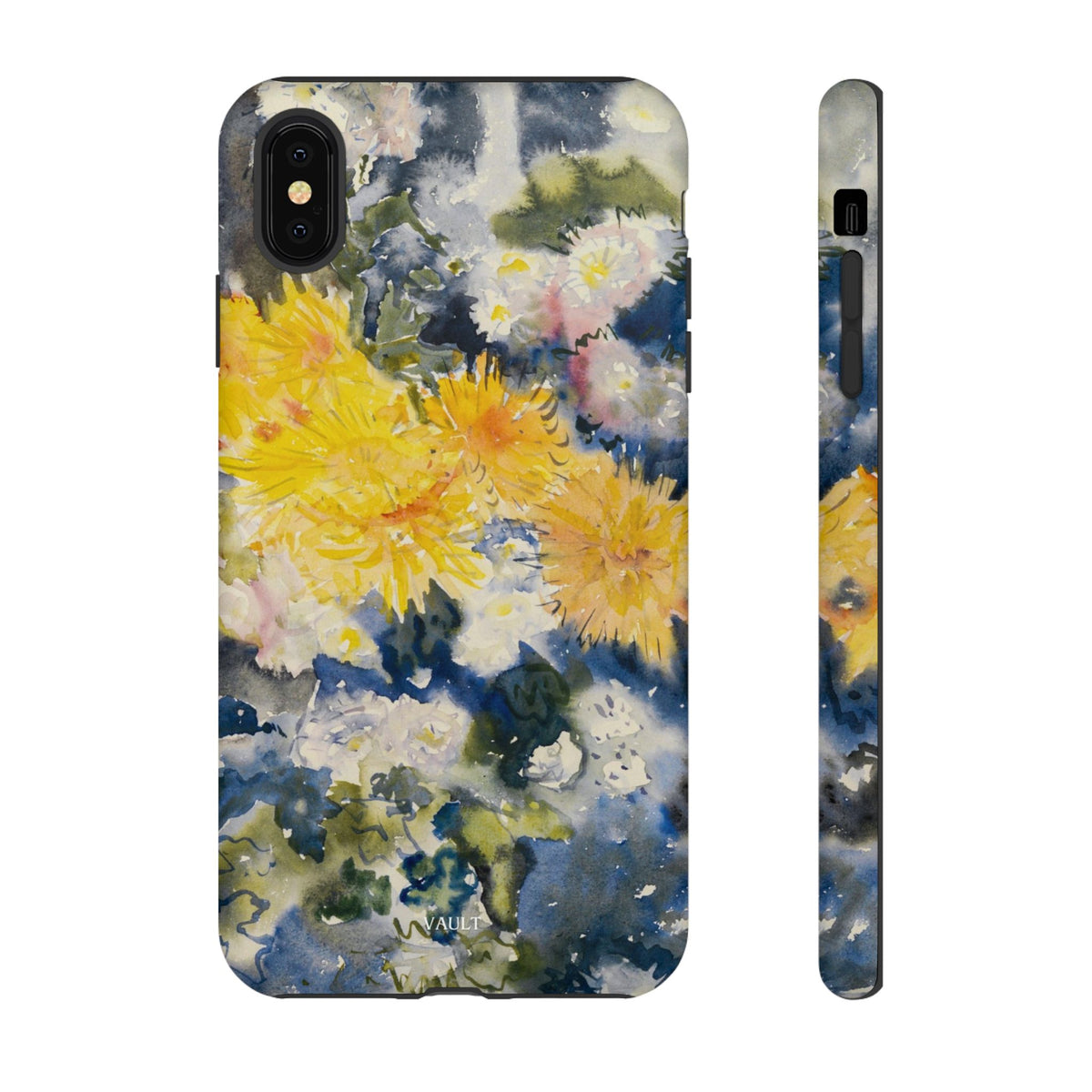 Floral Watercolor Phone Case – Yellow Chrysanthemums Design