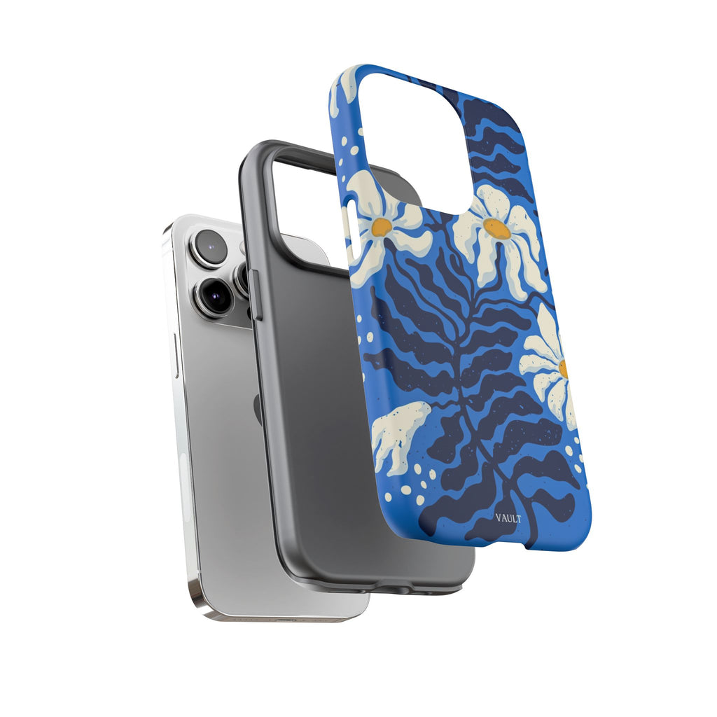 Blue Daisy Tough Phone Case — Floral Protective Phone Cover
