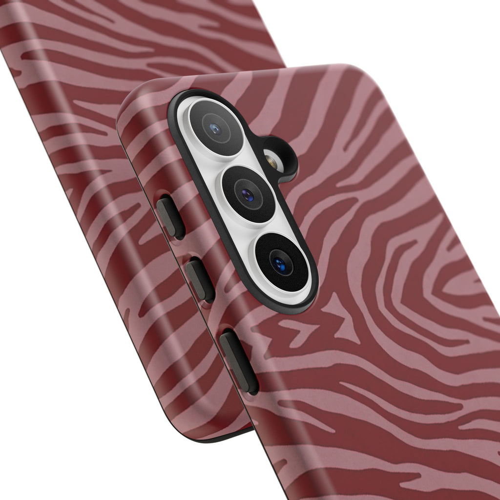 Red Zebra Print Tough Phone Case
