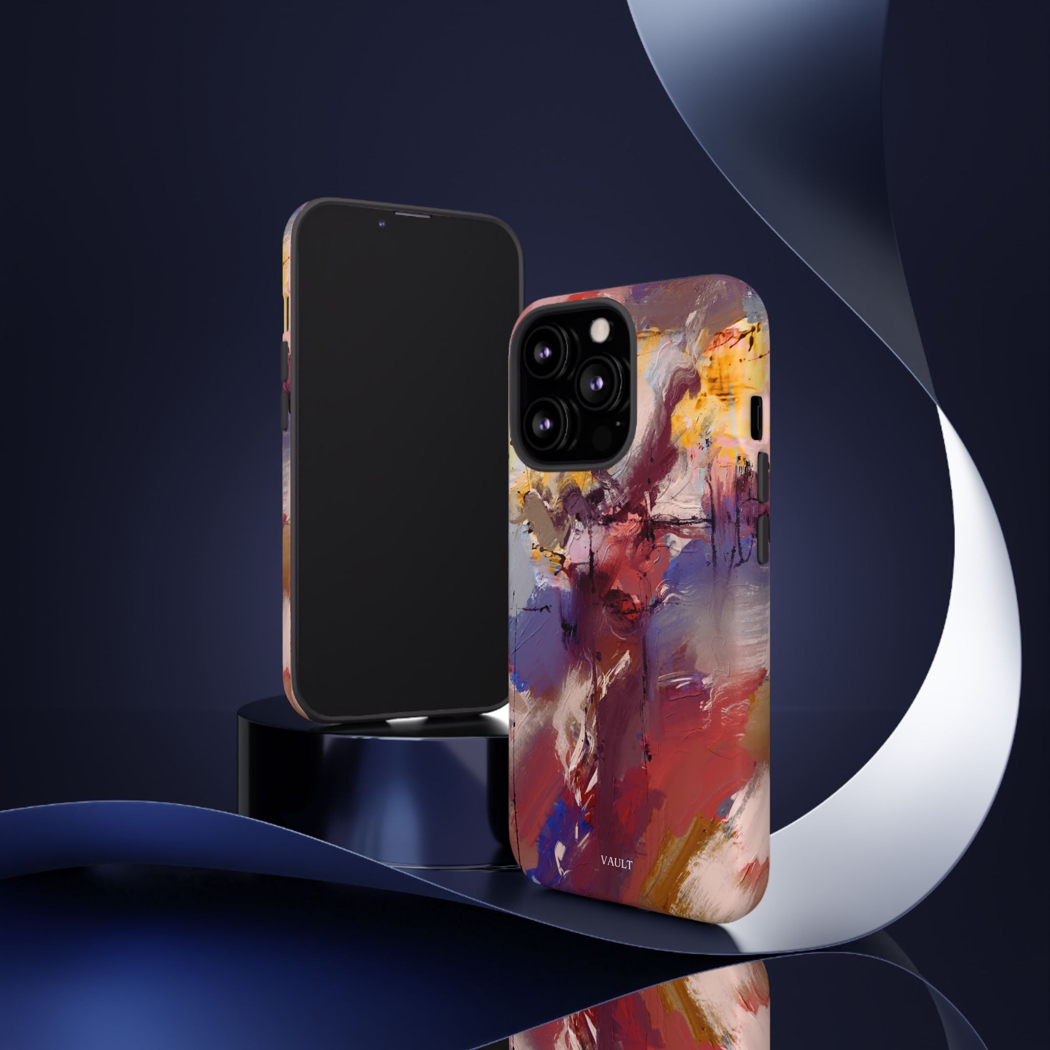 Abstract Brushstroke Tough Phone Case — Colorful Protective iPhone Cover