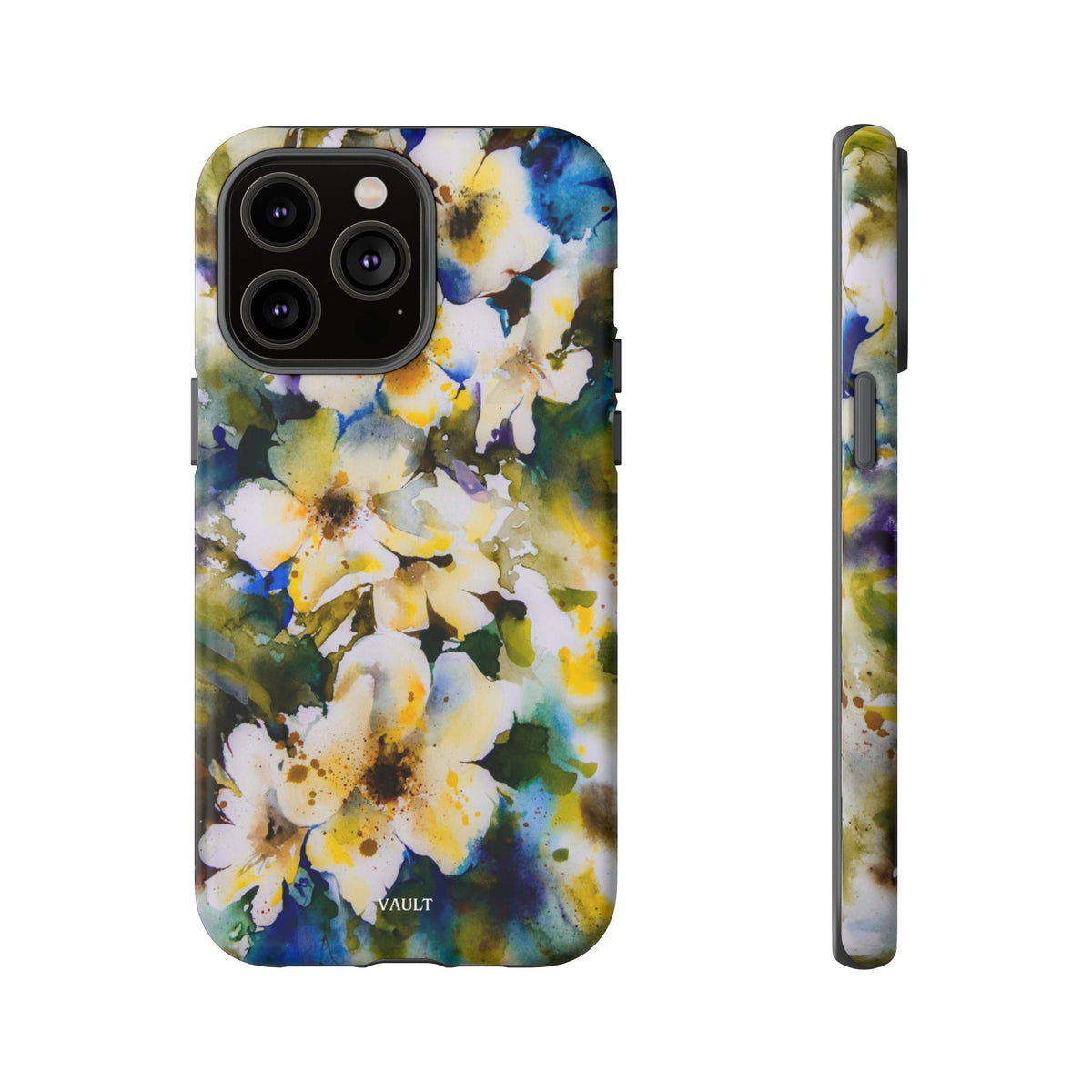 Floral Watercolor Tough Case – Yellow White Blossom Phone Cover