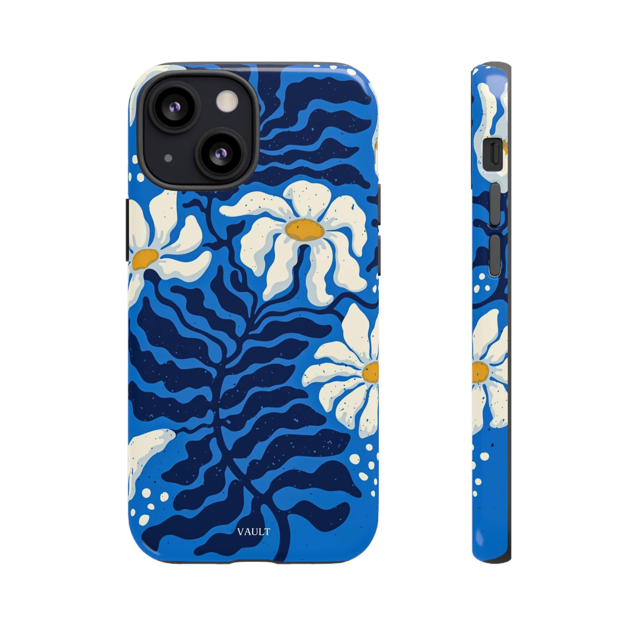 Blue Daisy Tough Phone Case — Floral Protective Phone Cover