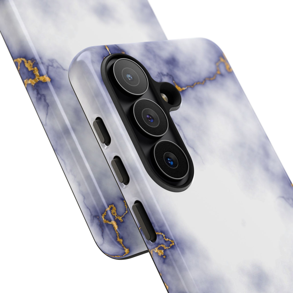 Purple Marble Tough Phone Case with Gold Veins