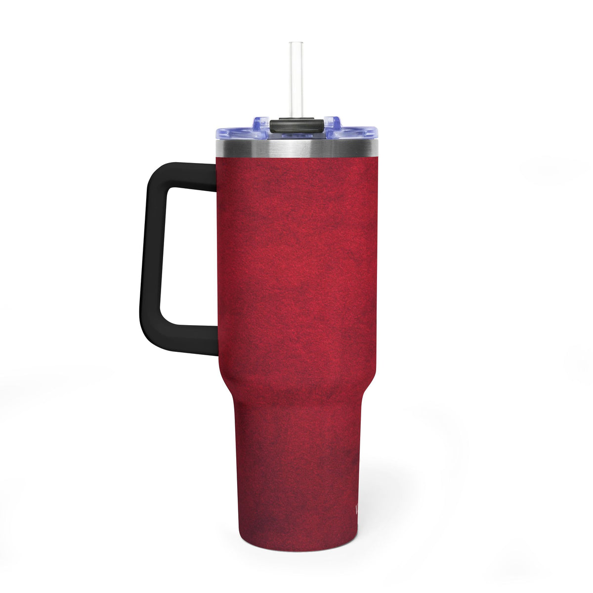 40oz Red Vacuum Tumbler – Insulated Travel Mug with Straw & Handle