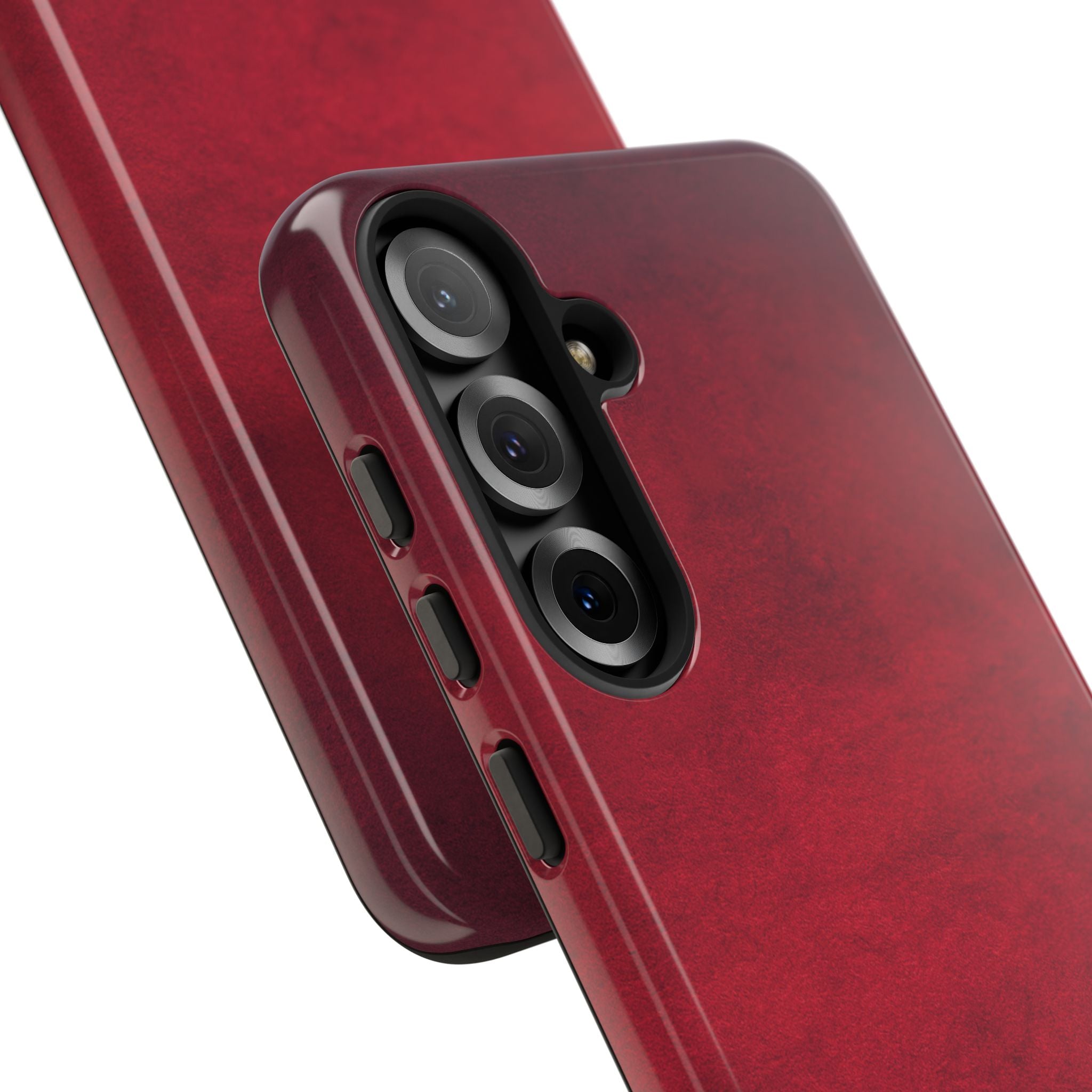 Red Leather Texture Phone Case Impact-Resistant Case