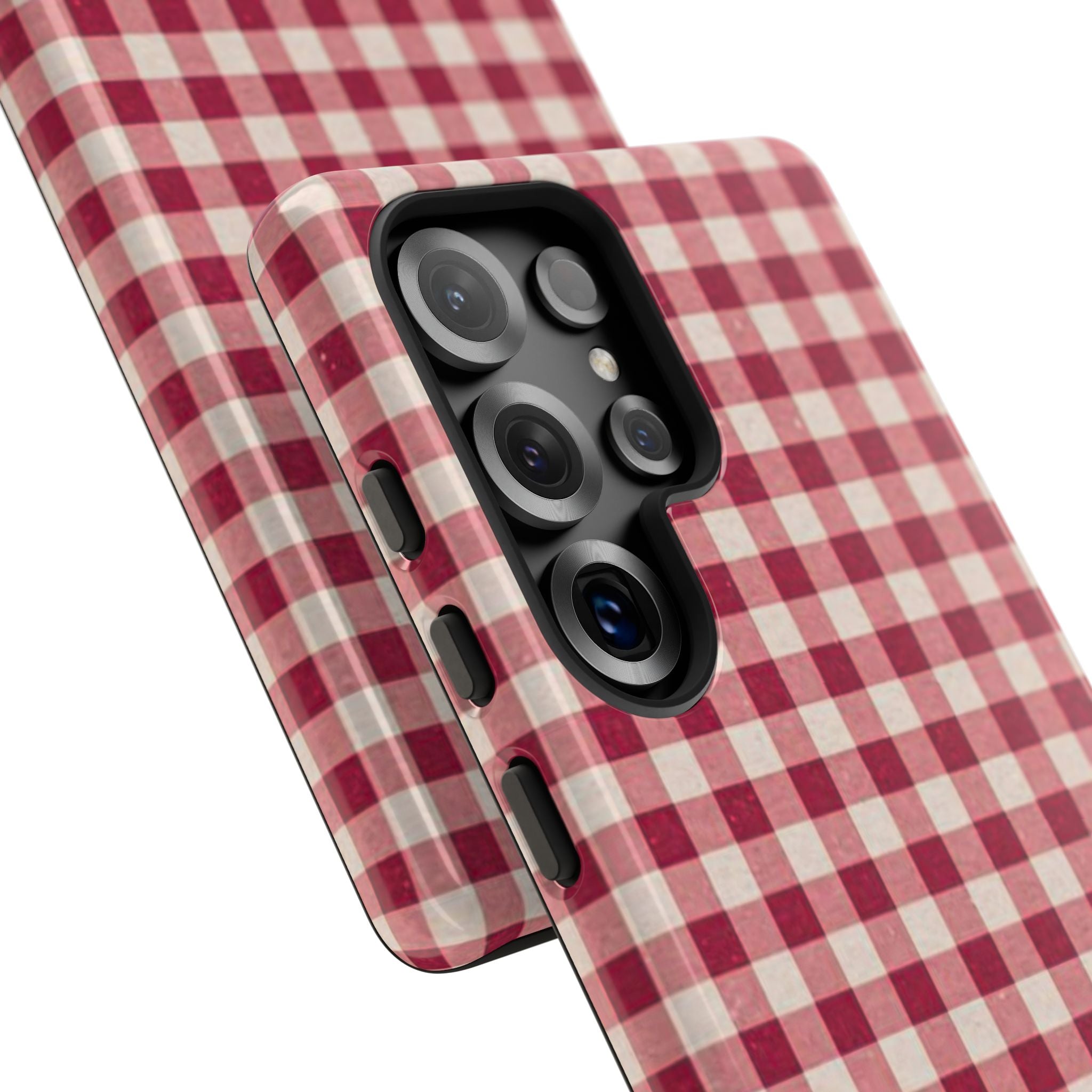 Gingham Phone Case — Red Plaid Tough Case