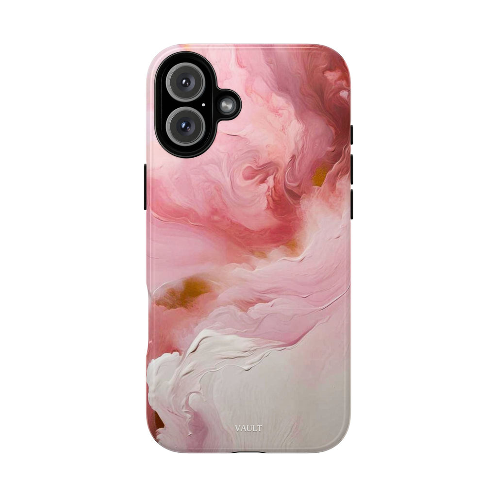 Pink Marble Tough Phone Case — Protective Artistic Phone Cover