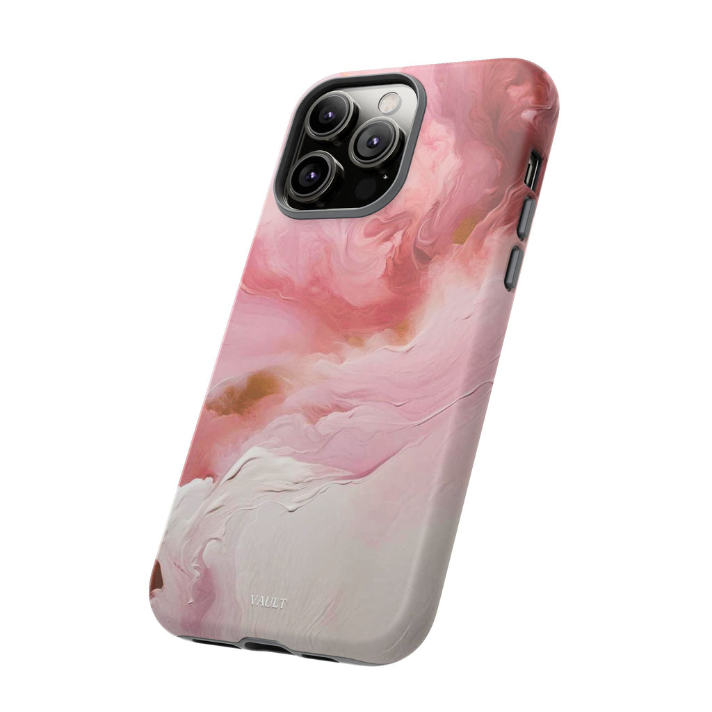 Pink Marble Tough Phone Case — Protective Artistic Phone Cover