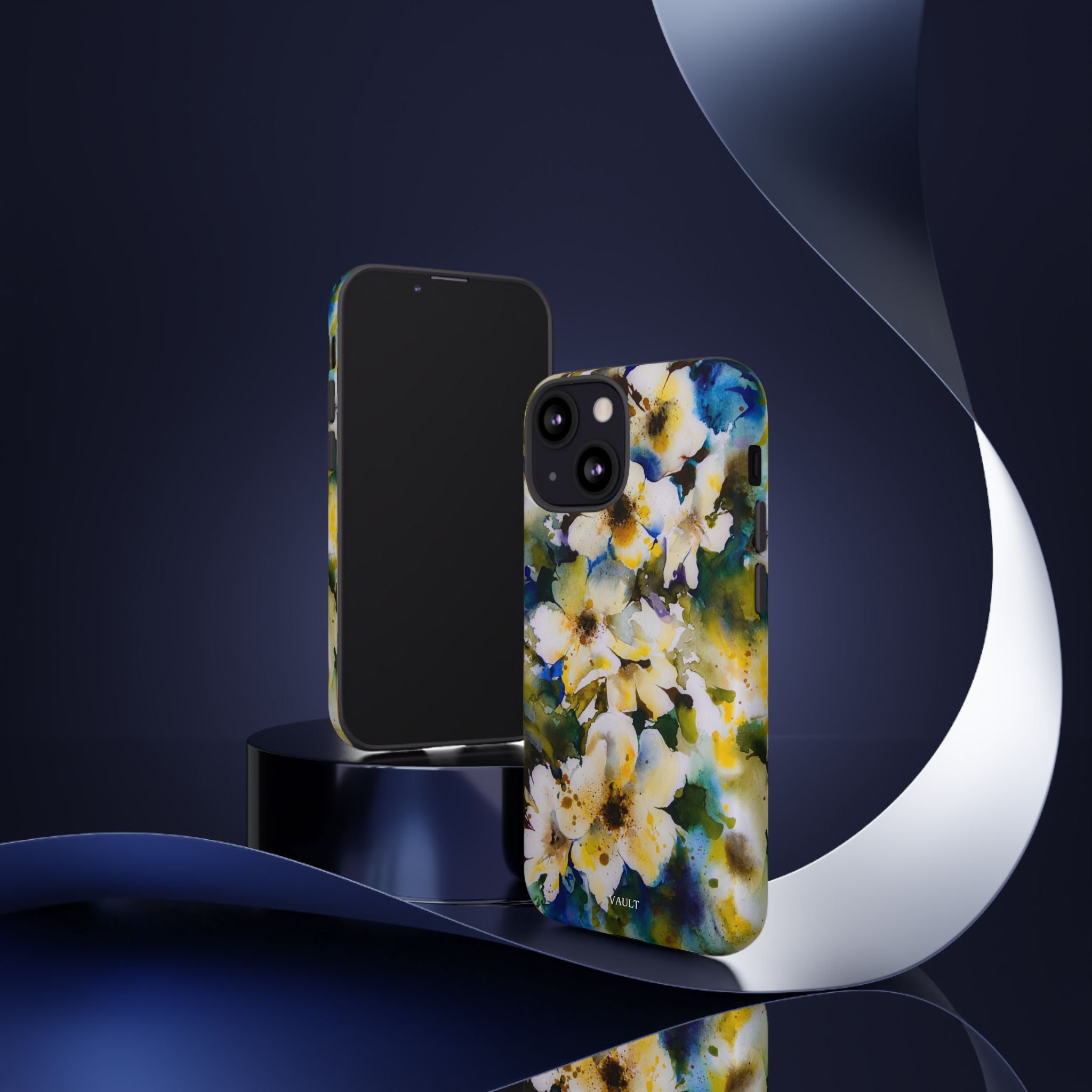 Floral Watercolor Tough Case – Yellow White Blossom Phone Cover