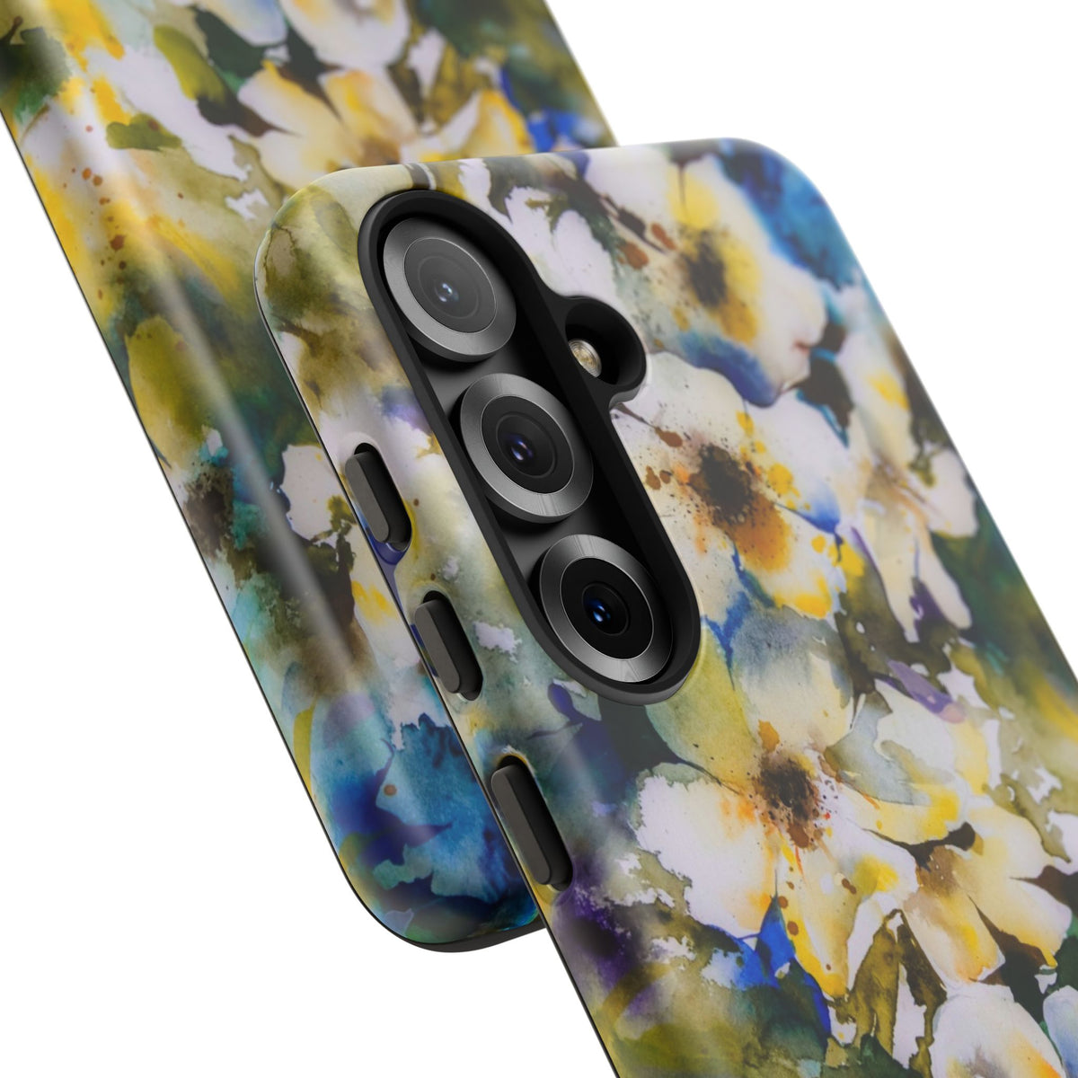 Floral Watercolor Tough Case – Yellow White Blossom Phone Cover