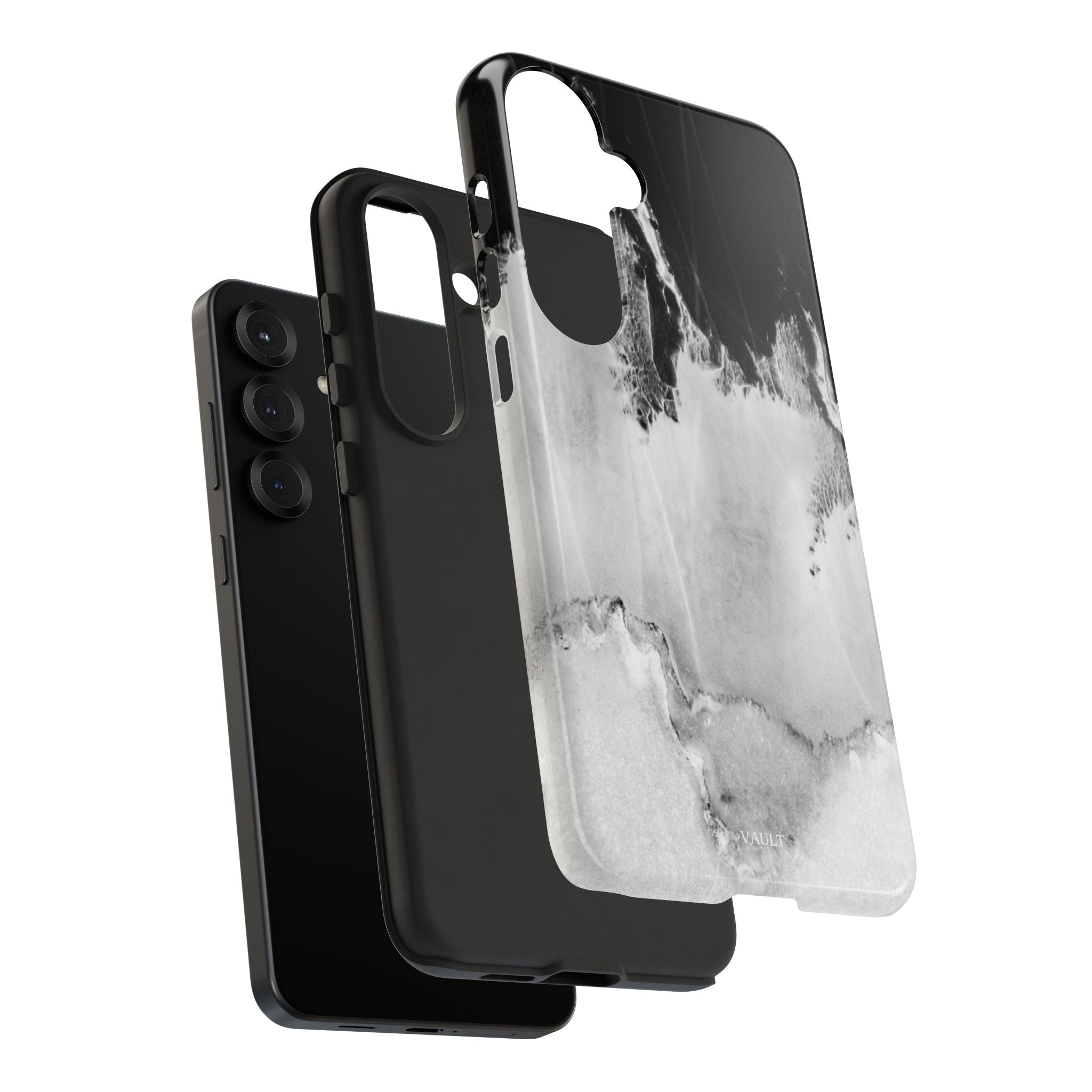 Marble Ink Tough Case — Black & White Abstract Phone Cover