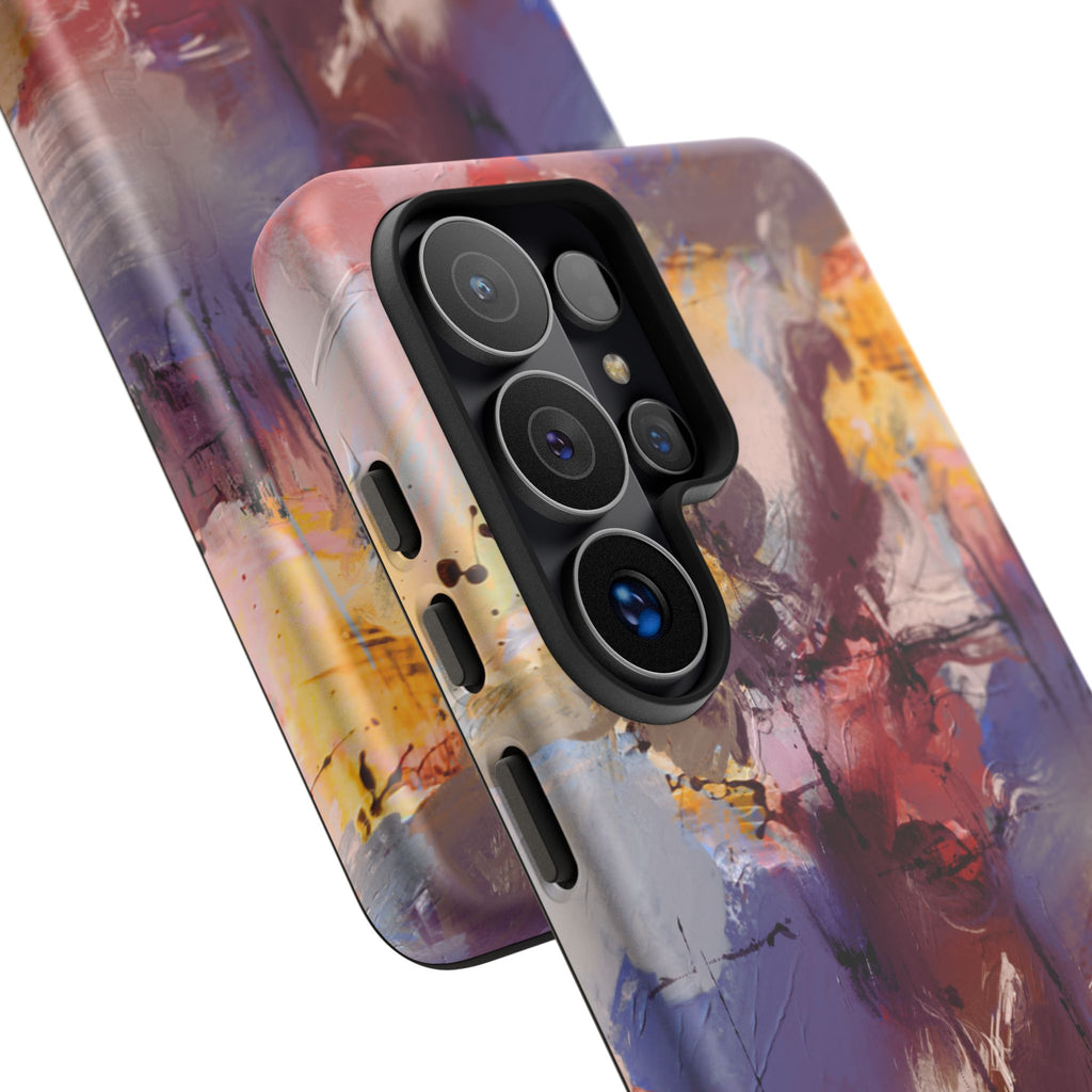 Abstract Brushstroke Tough Phone Case — Colorful Protective iPhone Cover