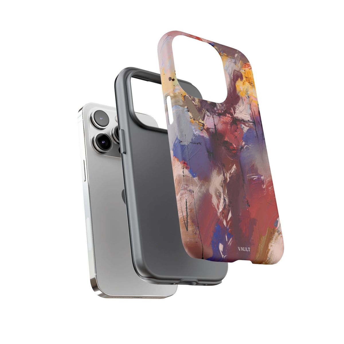 Abstract Brushstroke Tough Phone Case — Colorful Protective iPhone Cover