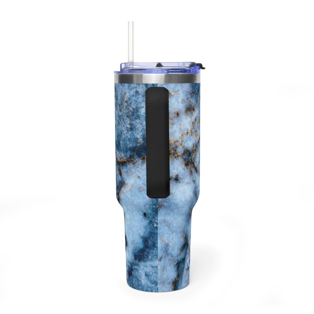 40oz Blue Marble Vacuum Tumbler