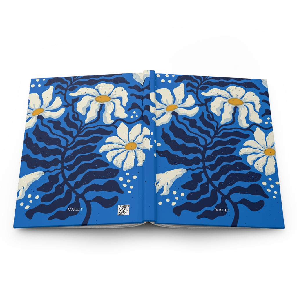 Blue Daisy Hardcover Journal — Floral Notebook for Writing & Daily Notes