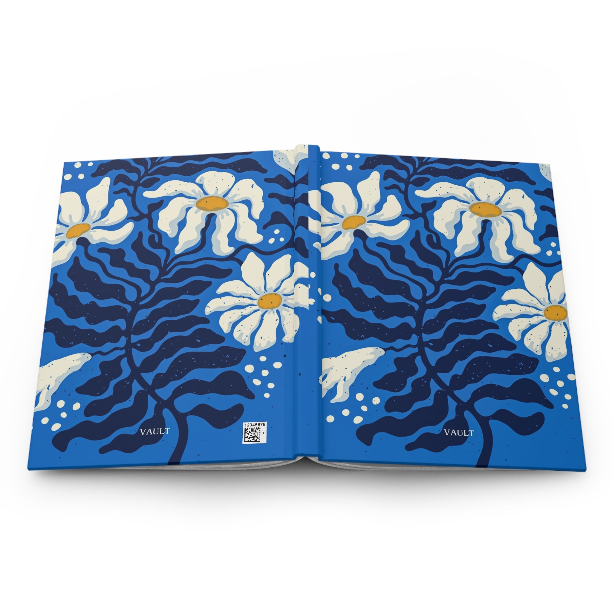 Blue Daisy Hardcover Journal — Floral Notebook for Writing & Daily Notes