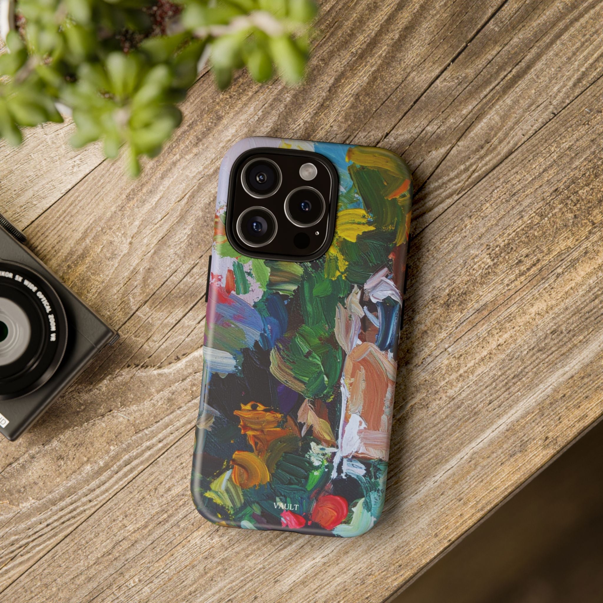 Abstract Paint Brushstroke Phone Case — Colorful Artistic Tough Case